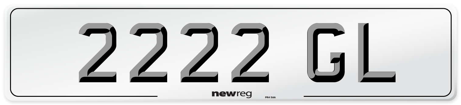 2222 GL Number Plate from New Reg